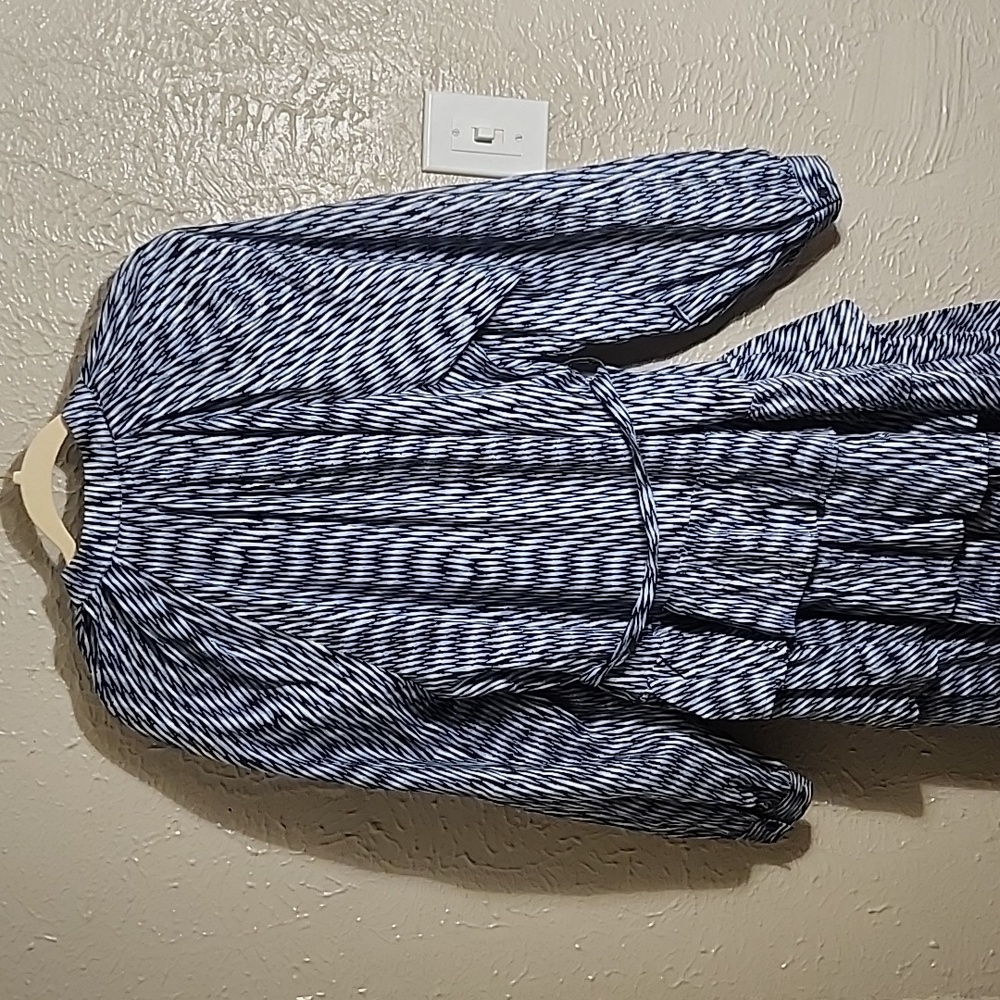 BANANA REPUBLIC L dress Blue With White - Picture 4 of 4